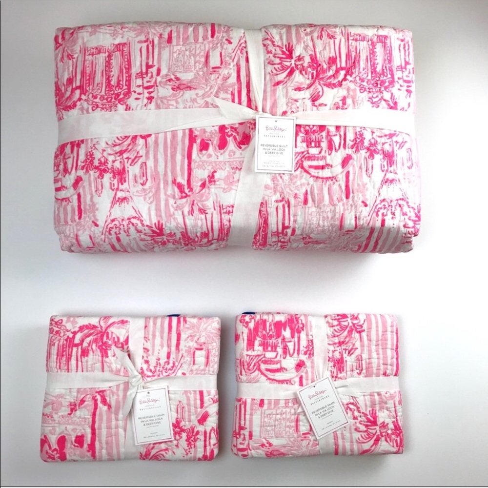 NWT Lilly Pulitzer La Via Loca Reversible Quilt - Picture 5 of 5